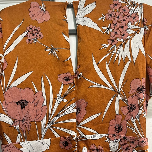 Express Floral Satiny Mini Dress - Picture 2 of 8